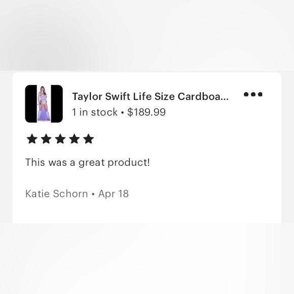 Taylor Swift Life Size Cardboard Cutout LAST ONE! - Picture 4 of 4